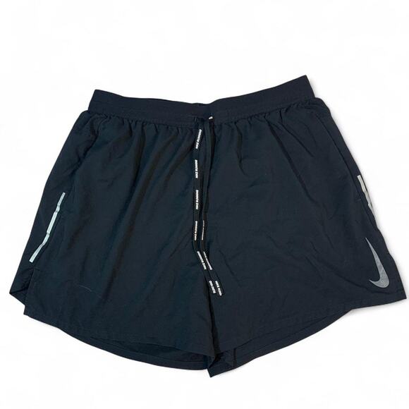 Nike Dri Fit Black Running Shorts Size Large - Picture 1 of 7